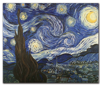 Reproductie schilderij De sterrennacht origineel van Vincent van Gogh - KunstReplica